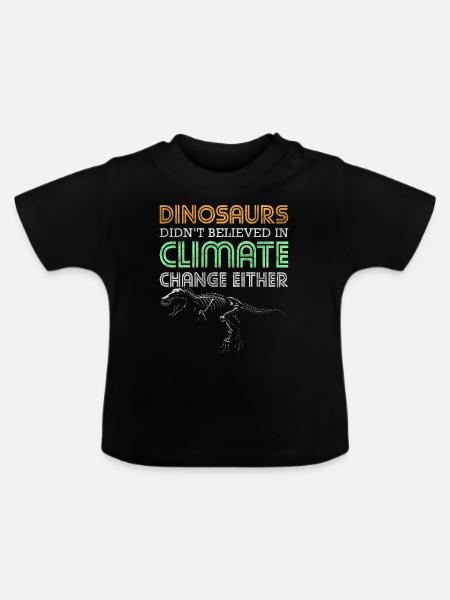 Dinosaurier Fossil Stegosaurus Kreidezeit - Baby Bio-T-Shirt mit Rundhals - Schwarz