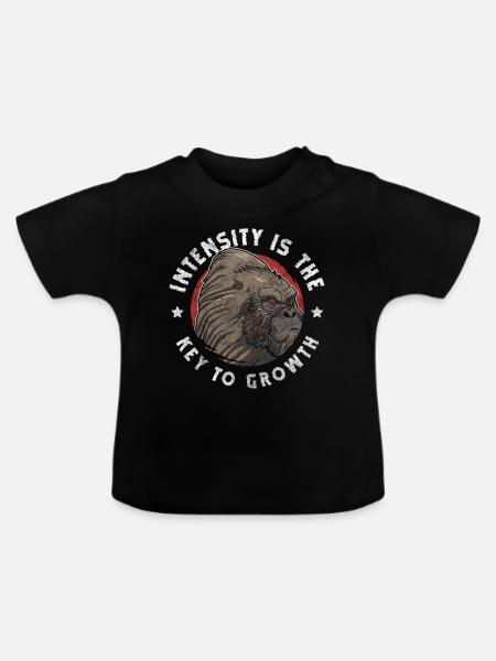 Gorilla Natur Menschenaffe - Baby Bio-T-Shirt mit Rundhals - Schwarz