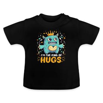 Monstre calin - T-shirt bio col rond Bébé - noir - Devant