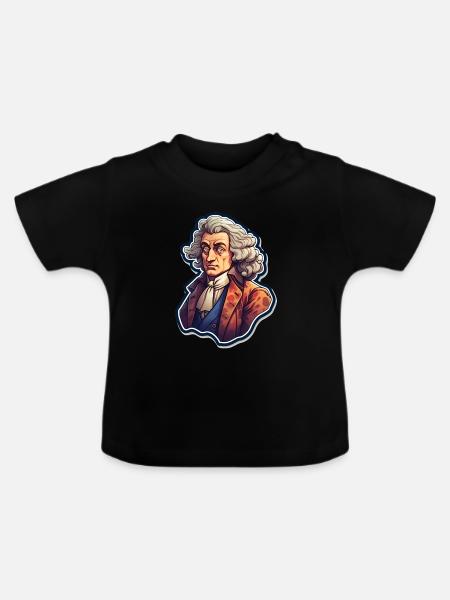 Newton - Baby Bio-T-Shirt mit Rundhals - Schwarz