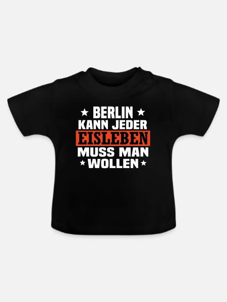 Eisleben - Baby Bio-T-Shirt mit Rundhals - Schwarz