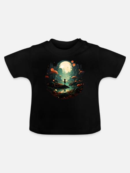 Dreamland - Baby Bio-T-Shirt mit Rundhals - Schwarz