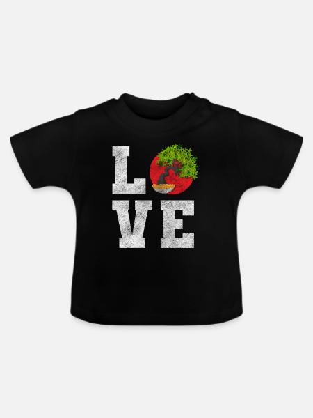 Bonsai Züchter - Baby Bio-T-Shirt mit Rundhals - Schwarz