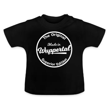 Das Original aus Wuppertal - Baby Bio-T-Shirt mit Rundhals - Schwarz - Vorne