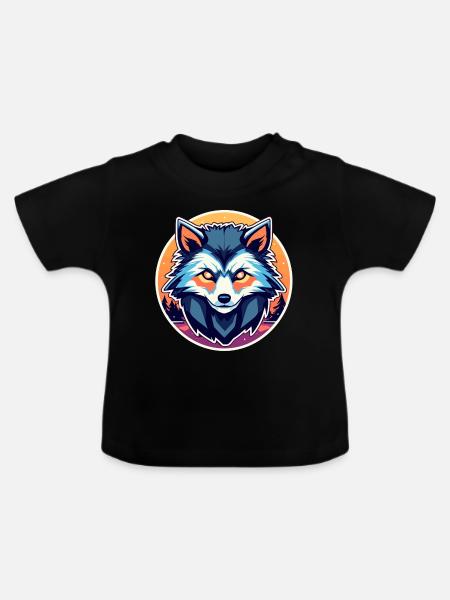 Werwolf Halloween Illustration - Baby Bio-T-Shirt mit Rundhals - Schwarz