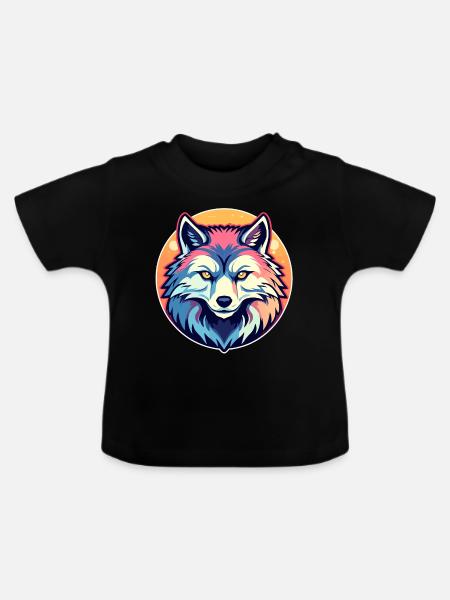 Werwolf Halloween Illustration - Baby Bio-T-Shirt mit Rundhals - Schwarz