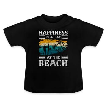 Vacances Plongée sous la chaleur - T-shirt bio col rond Bébé - noir - Devant