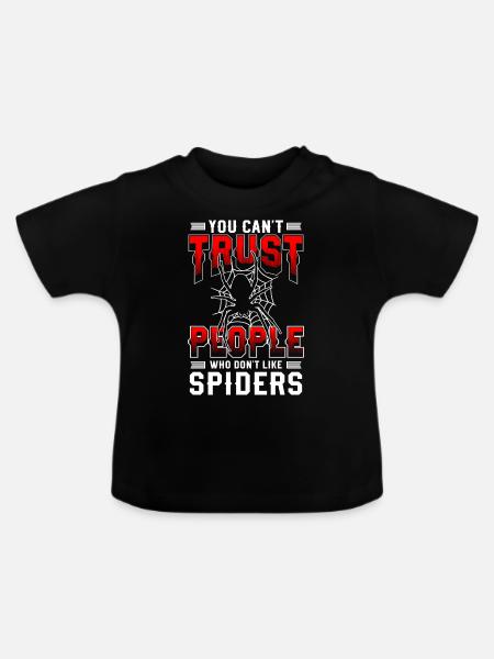 Spinnen Natur Arachniden - Baby Bio-T-Shirt mit Rundhals - Schwarz