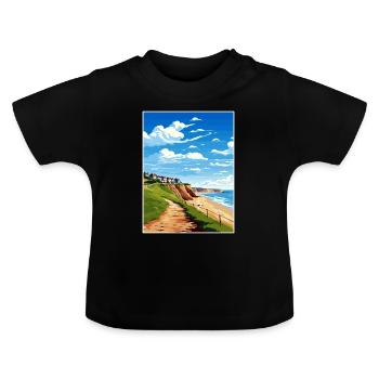 Filey England Yorkshire Vintage Reiseposter WPA - Baby Bio-T-Shirt mit Rundhals - Schwarz - Vorne