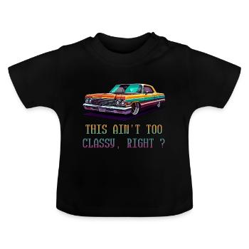 Das ist nicht zu edel, oder? - Baby Bio-T-Shirt mit Rundhals - Schwarz - Vorne