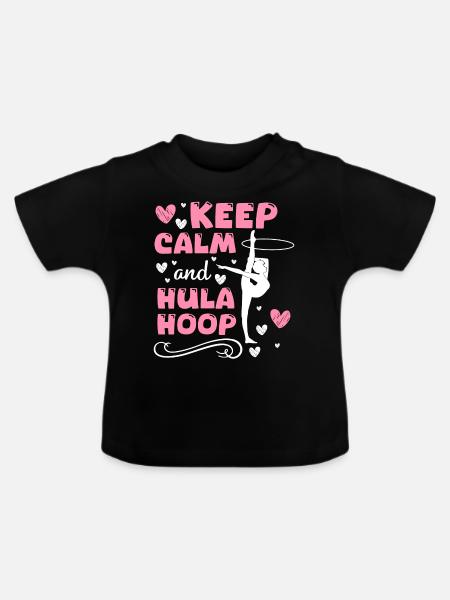 Hulahoop Workout Motivation - Baby Bio-T-Shirt mit Rundhals - Schwarz