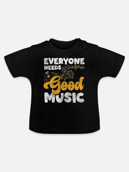 Musiker Band Fan - Baby Bio-T-Shirt mit Rundhals - Schwarz