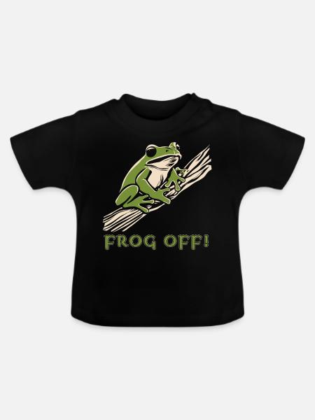 Baumfrosch 2024 2 - Baby Bio-T-Shirt mit Rundhals - Schwarz