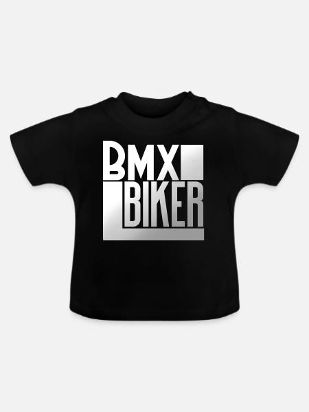 Bmx - Baby Bio-T-Shirt mit Rundhals - Schwarz