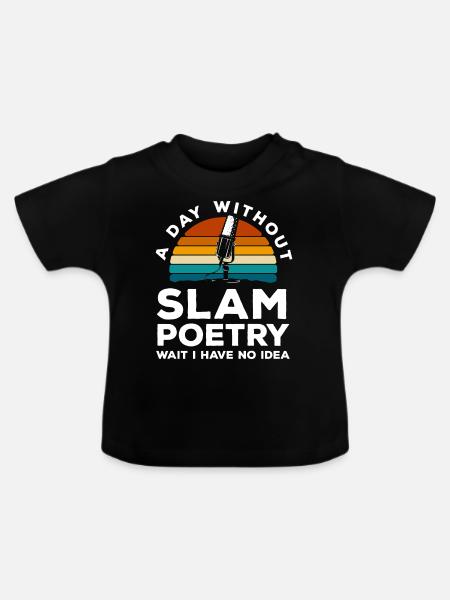 Poet Sarkasmus - Baby Bio-T-Shirt mit Rundhals - Schwarz