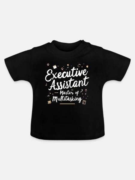 Assistent der Geschäftsführung Multitasking Expert - Baby Bio-T-Shirt mit Rundhals - Schwarz