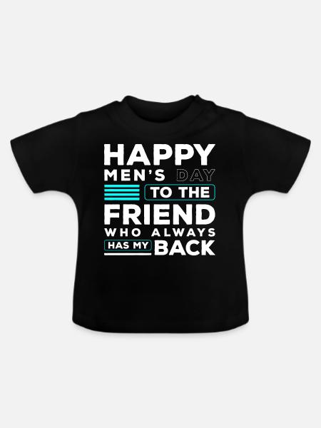 Mann Feier Bart Partner - Baby Bio-T-Shirt mit Rundhals - Schwarz