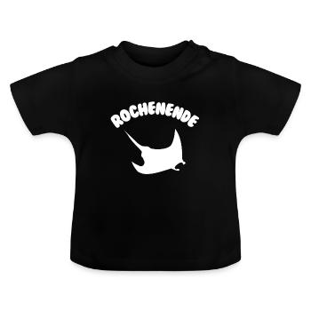 Funny Ray End Gift for Manta Ray Fans - Baby Organic T-Shirt with Round Neck - black - Front