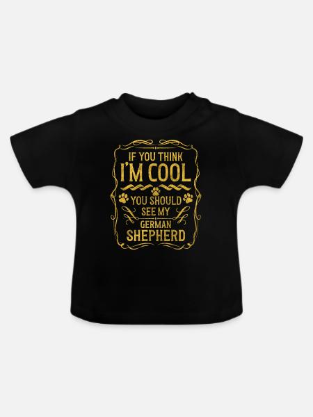 Schäferhund Hunderasse Schutzhund - Baby Bio-T-Shirt mit Rundhals - Schwarz