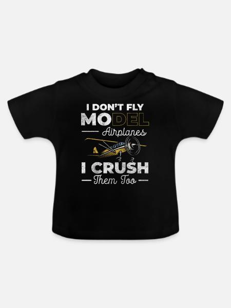 Flugzeug Modellbauer Flieger Testpilot - Baby Bio-T-Shirt mit Rundhals - Schwarz