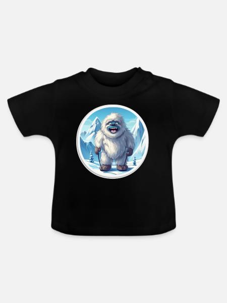 Yeti - Baby Bio-T-Shirt mit Rundhals - Schwarz
