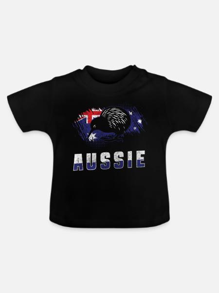Outback Tiere Urlaubsland - Baby Bio-T-Shirt mit Rundhals - Schwarz