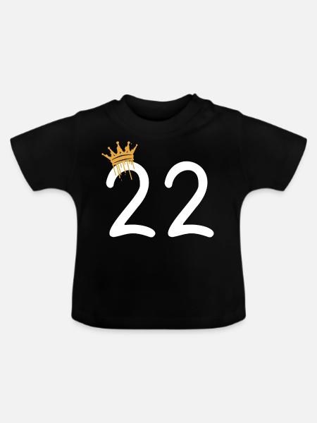 22 - Baby Bio-T-Shirt mit Rundhals - Schwarz