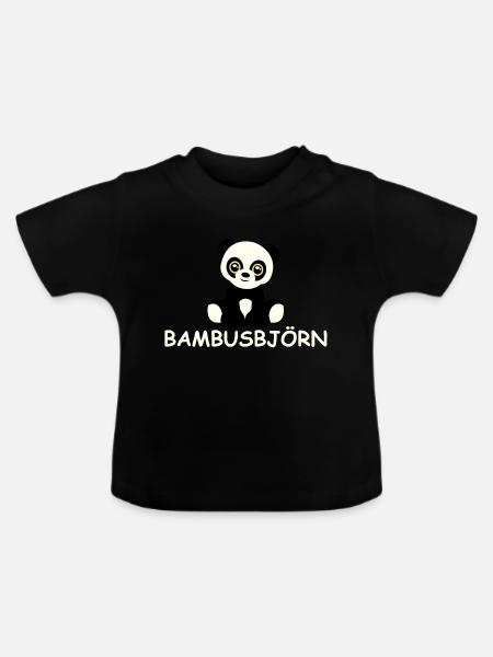 Bambus-Björn - Baby Bio-T-Shirt mit Rundhals - Schwarz
