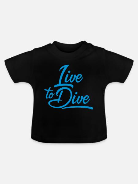 Tauchen - Baby Bio-T-Shirt mit Rundhals - Schwarz