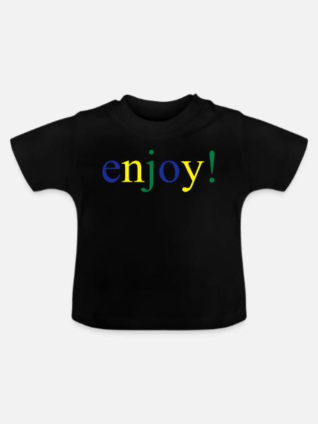 Spass - Baby Bio-T-Shirt mit Rundhals - Schwarz