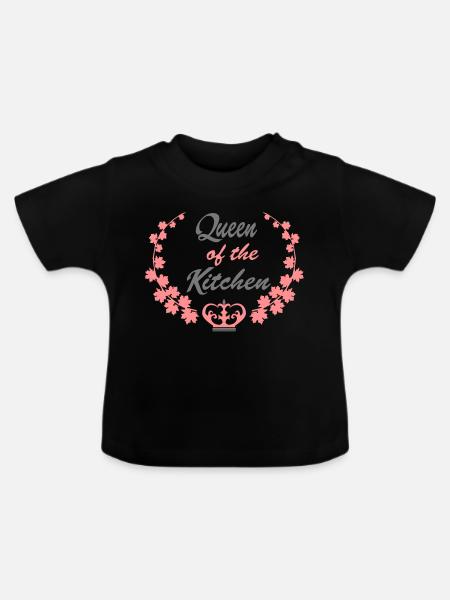 kochen - Baby Bio-T-Shirt mit Rundhals - Schwarz