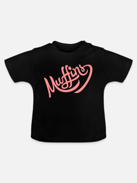 muffin - Baby Bio-T-Shirt mit Rundhals - Schwarz