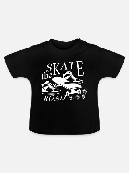 Skater - Baby Bio-T-Shirt mit Rundhals - Schwarz
