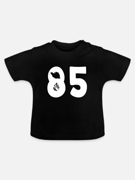 85 departement vendee - Baby Bio-T-Shirt mit Rundhals - Schwarz