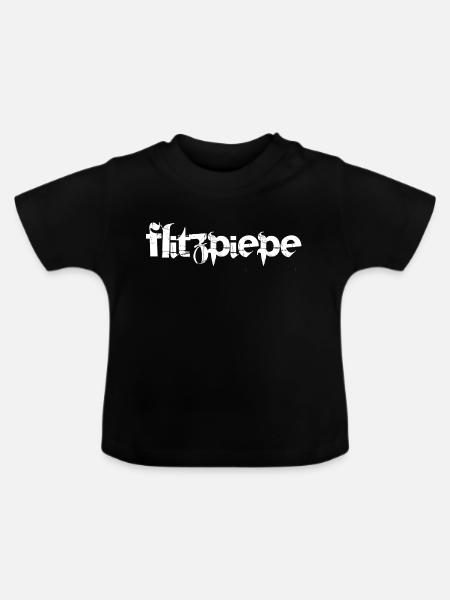Flitzpiepe - Baby Bio-T-Shirt mit Rundhals - Schwarz