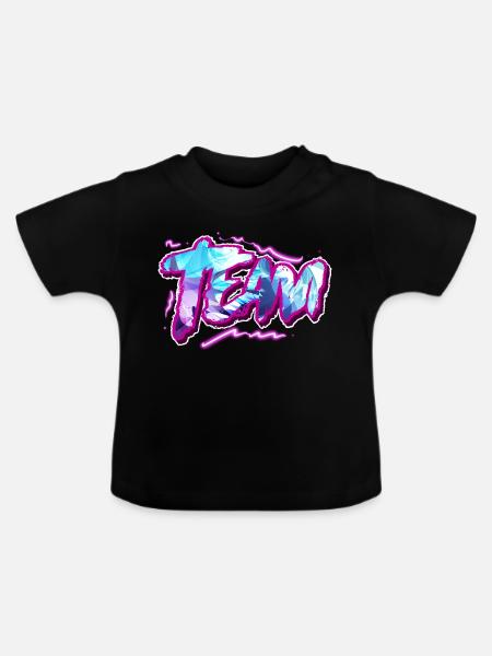 Team - Baby Bio-T-Shirt mit Rundhals - Schwarz