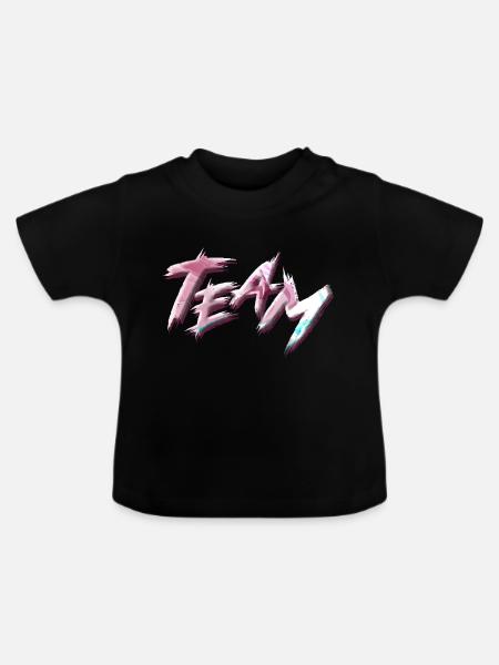 Team - Baby Bio-T-Shirt mit Rundhals - Schwarz