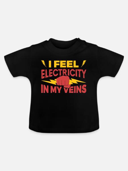 Elektrotechnik - Baby Bio-T-Shirt mit Rundhals - Schwarz