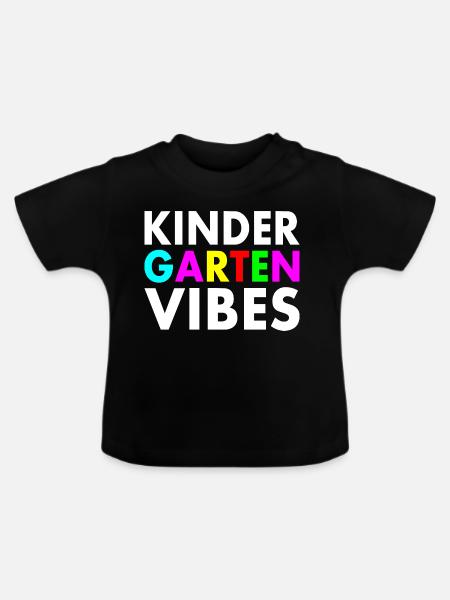 kindergarten vibes - Baby Bio-T-Shirt mit Rundhals - Schwarz