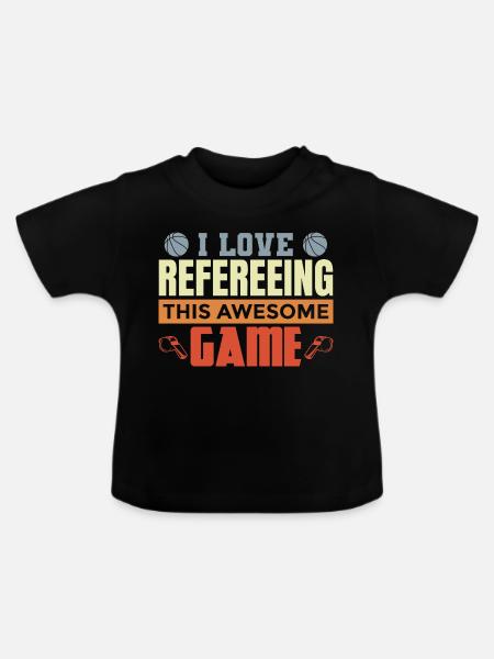 Basketball Unparteiischer - Baby Bio-T-Shirt mit Rundhals - Schwarz