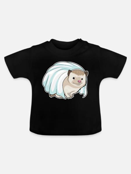 Igel Braut Schleier Hochzeit - Baby Bio-T-Shirt mit Rundhals - Schwarz