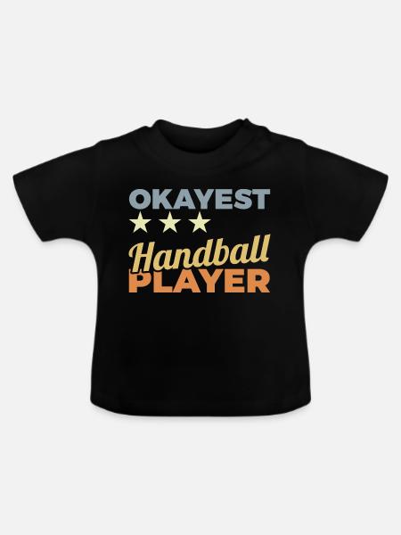 Bester Handballspieler - Baby Bio-T-Shirt mit Rundhals - Schwarz