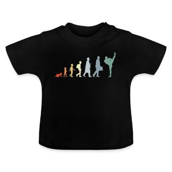 Vintage Kickboxing Evolution - Baby Bio-T-Shirt mit Rundhals - Schwarz - Vorne