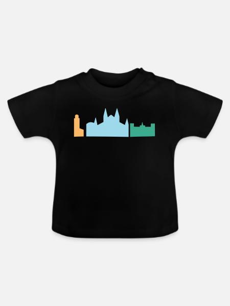 Mallorca - Baby Bio-T-Shirt mit Rundhals - Schwarz