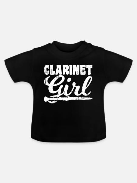 Klarinettistin - Baby Bio-T-Shirt mit Rundhals - Schwarz