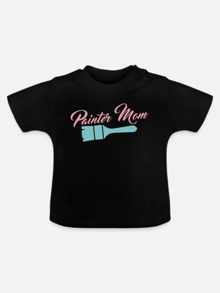 Malerin Lackiererin - Baby Bio-T-Shirt mit Rundhals - Schwarz