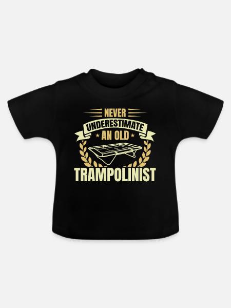 Trampolin Großvater - Baby Bio-T-Shirt mit Rundhals - Schwarz