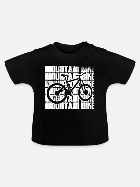 Lustiges Mountainbike - Baby Bio-T-Shirt mit Rundhals - Schwarz