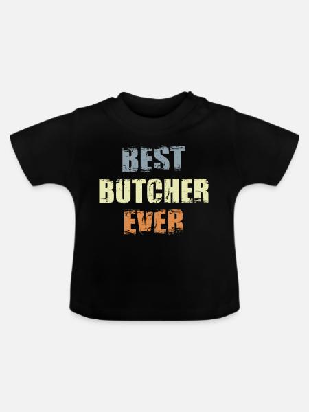 Bester Metzger aller Zeiten - Baby Bio-T-Shirt mit Rundhals - Schwarz