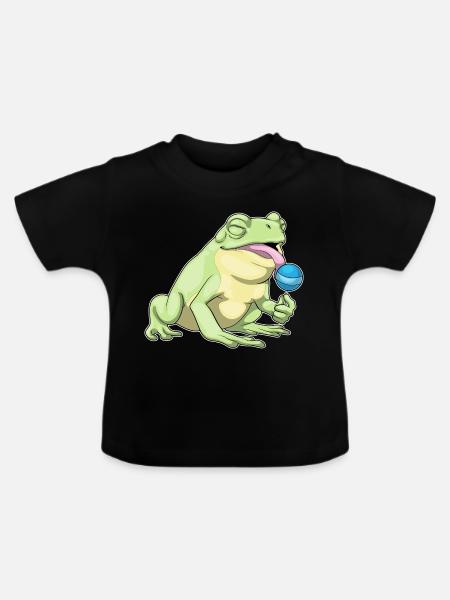 Frosch Lutscher - Baby Bio-T-Shirt mit Rundhals - Schwarz